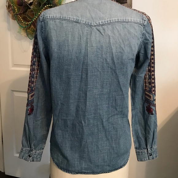 Driftwood Long sleeve Jean shirt embroidered - Picture 6 of 8